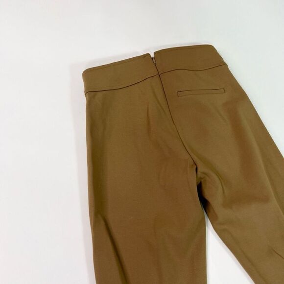 J. Crew Mario Bellucci Flare Pants Womens Tan XS Zippered Bell Bottom High Rise - Picture 12 of 13